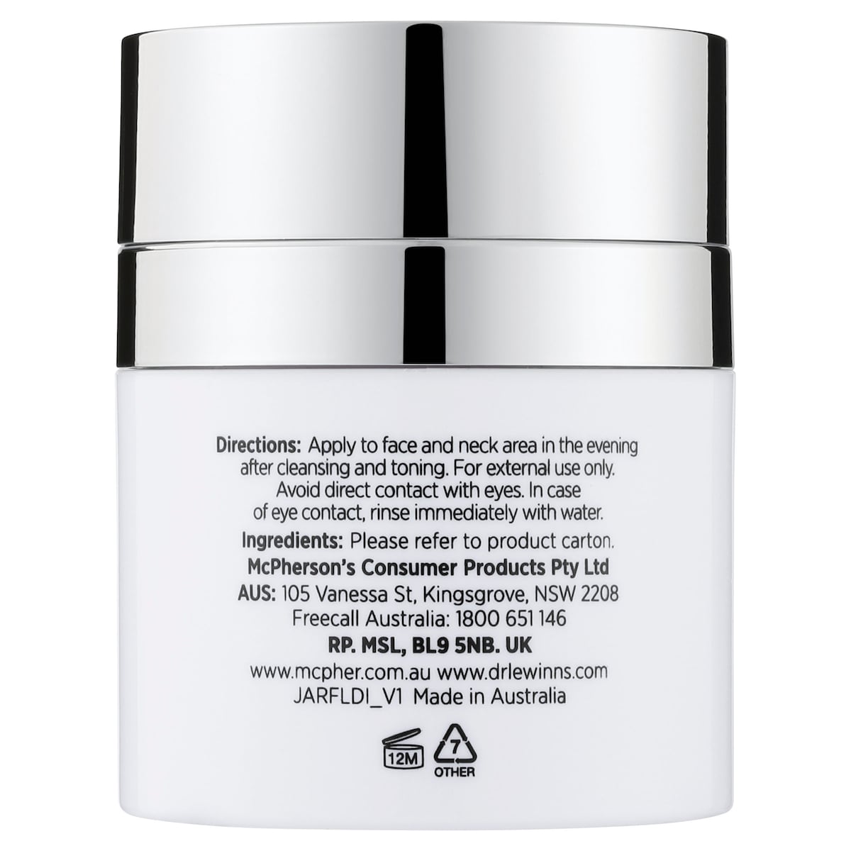 Dr Lewinns Line Smoothing Complex S8 Double Intensity Night Cream 30g