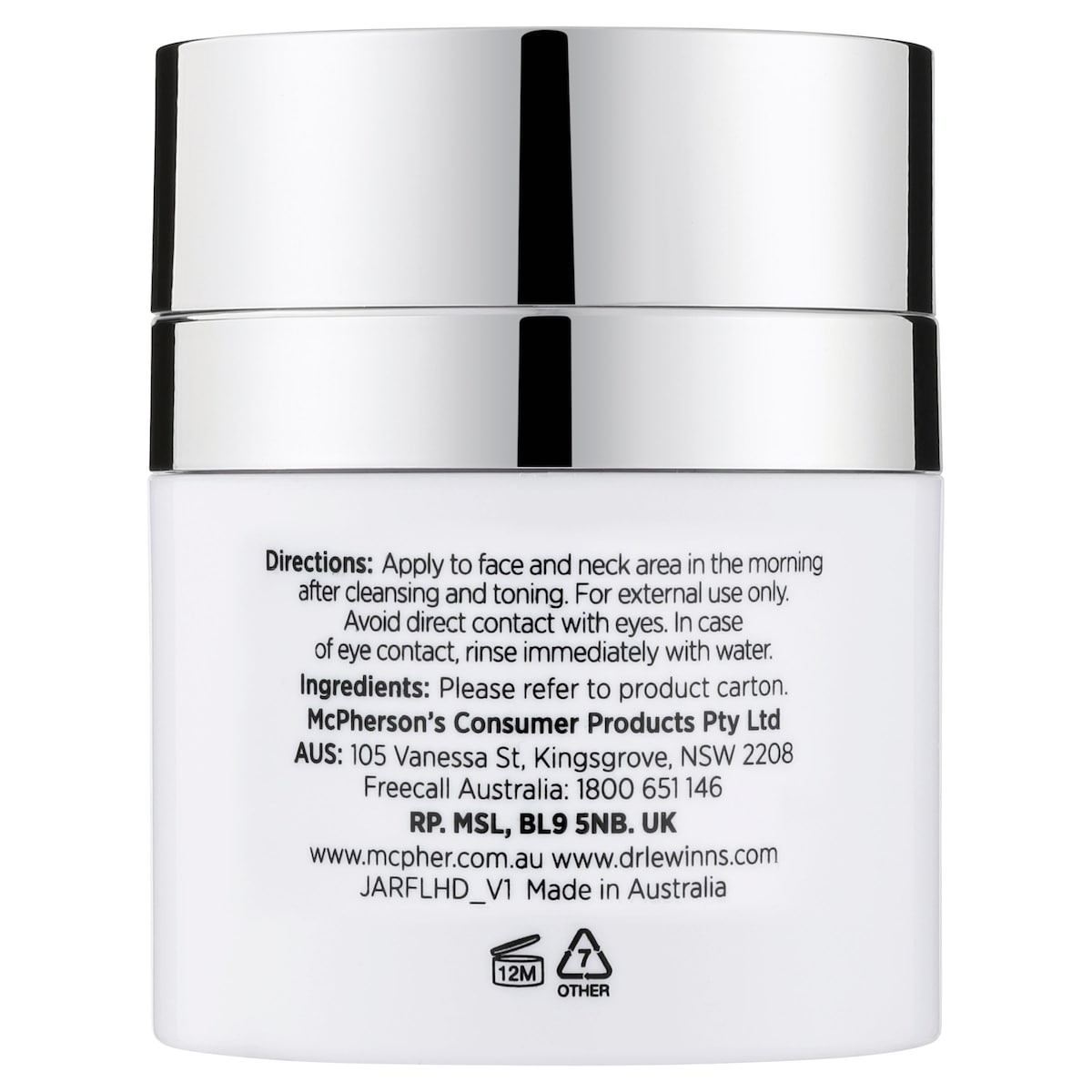 Dr Lewinns Line Smoothing Complex S8 Hydrating Day Cream 30g