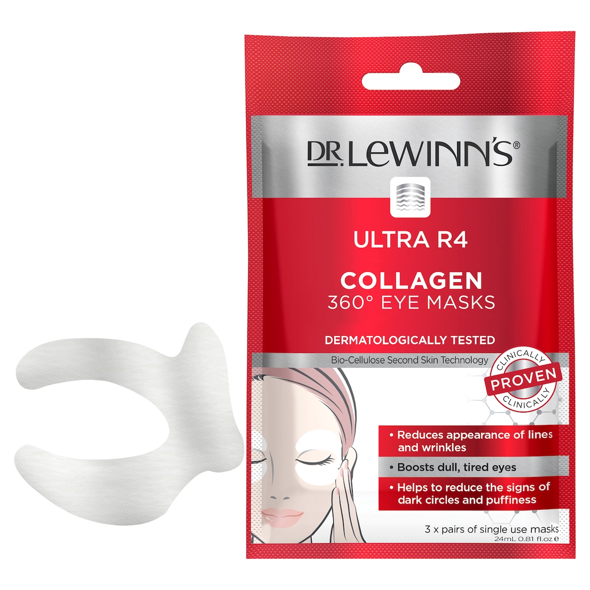 Dr Lewinns Ultra R4 Collagen 360 Eye Masks 3Pack