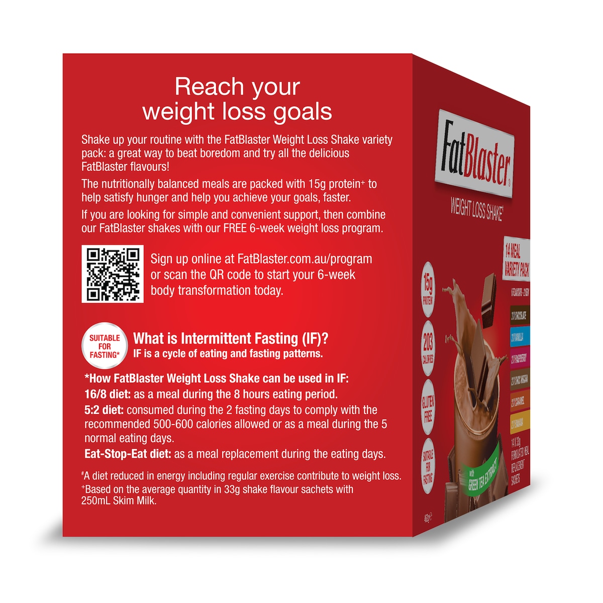 Naturopathica FatBlaster Weight Loss Shake Variety Pack 14 x 33g Sachets