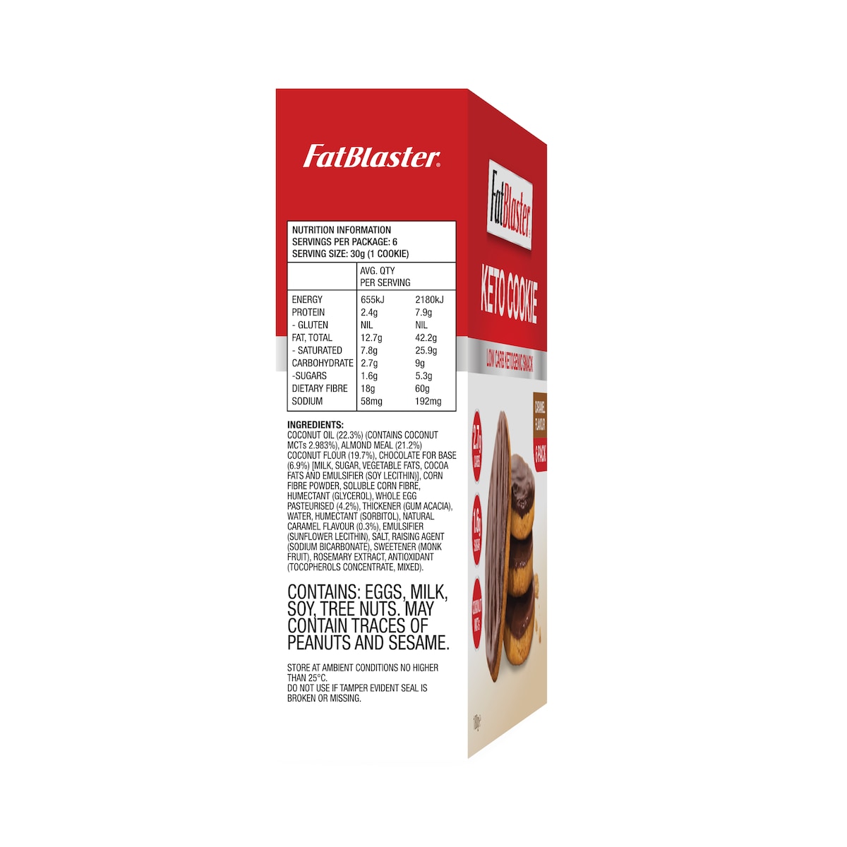 Naturopathica FatBlaster Low Carb Cookies Caramel 6 x 30g