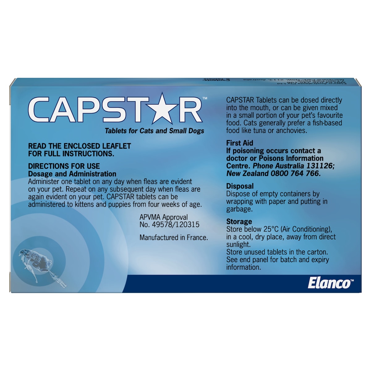 Capstar Cats & Small Dogs up to 11kg 6 Tablets