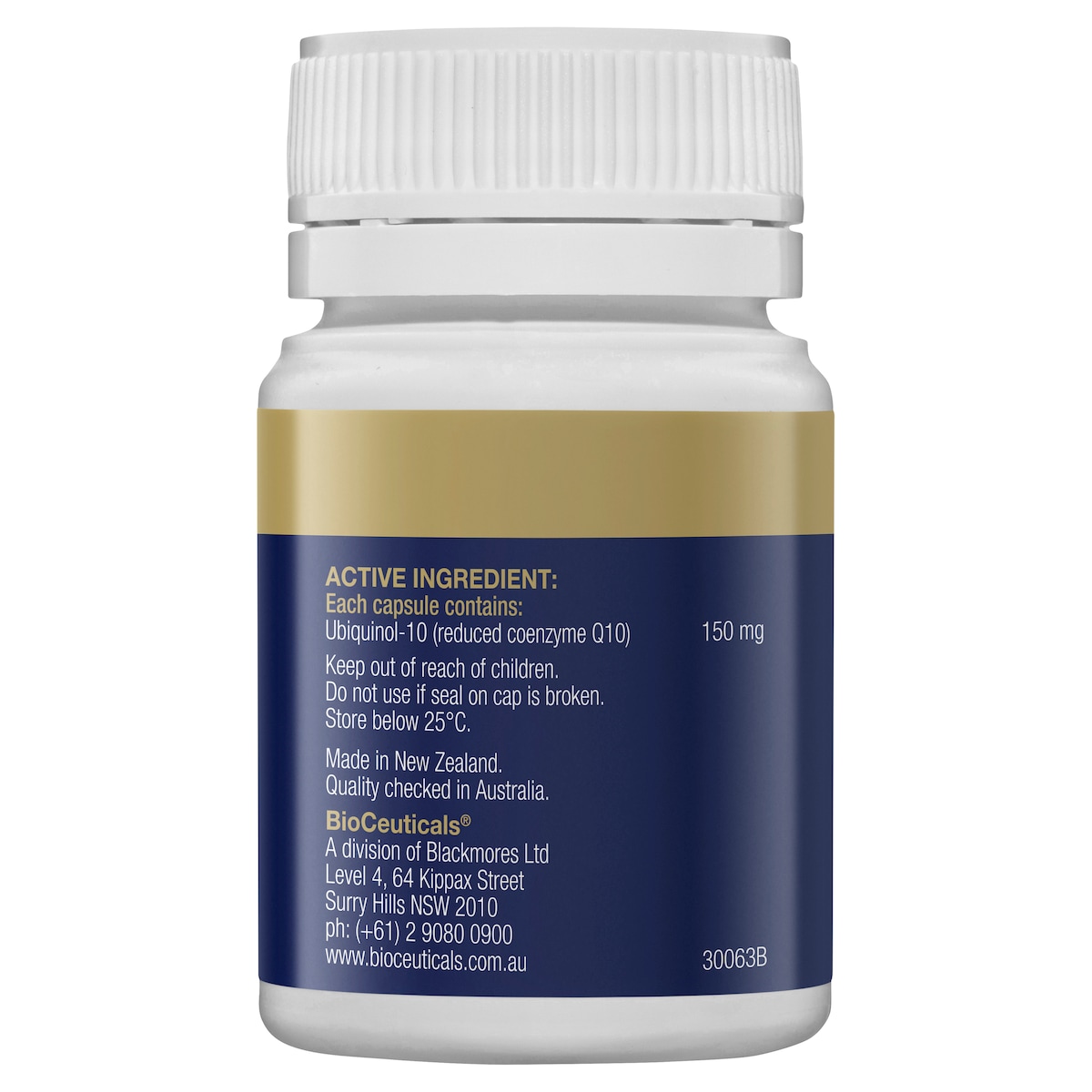 BioCeuticals Ubiquinol BioActive 150mg 30 Capsules