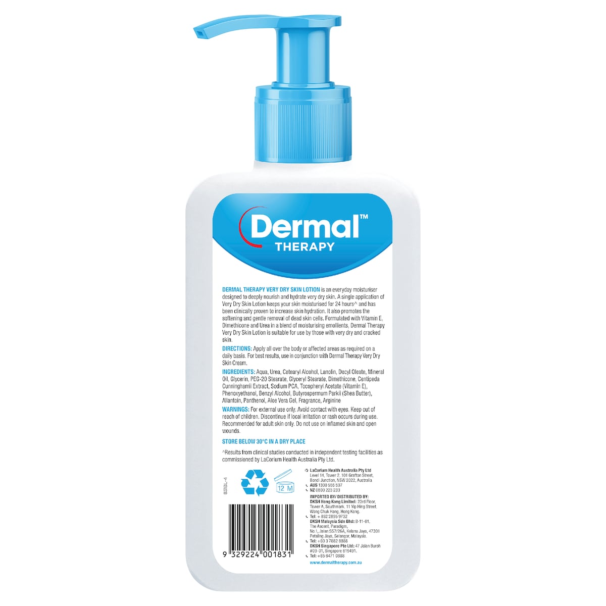 Dermal Therapy Very Dry Skin Lotion 500ml