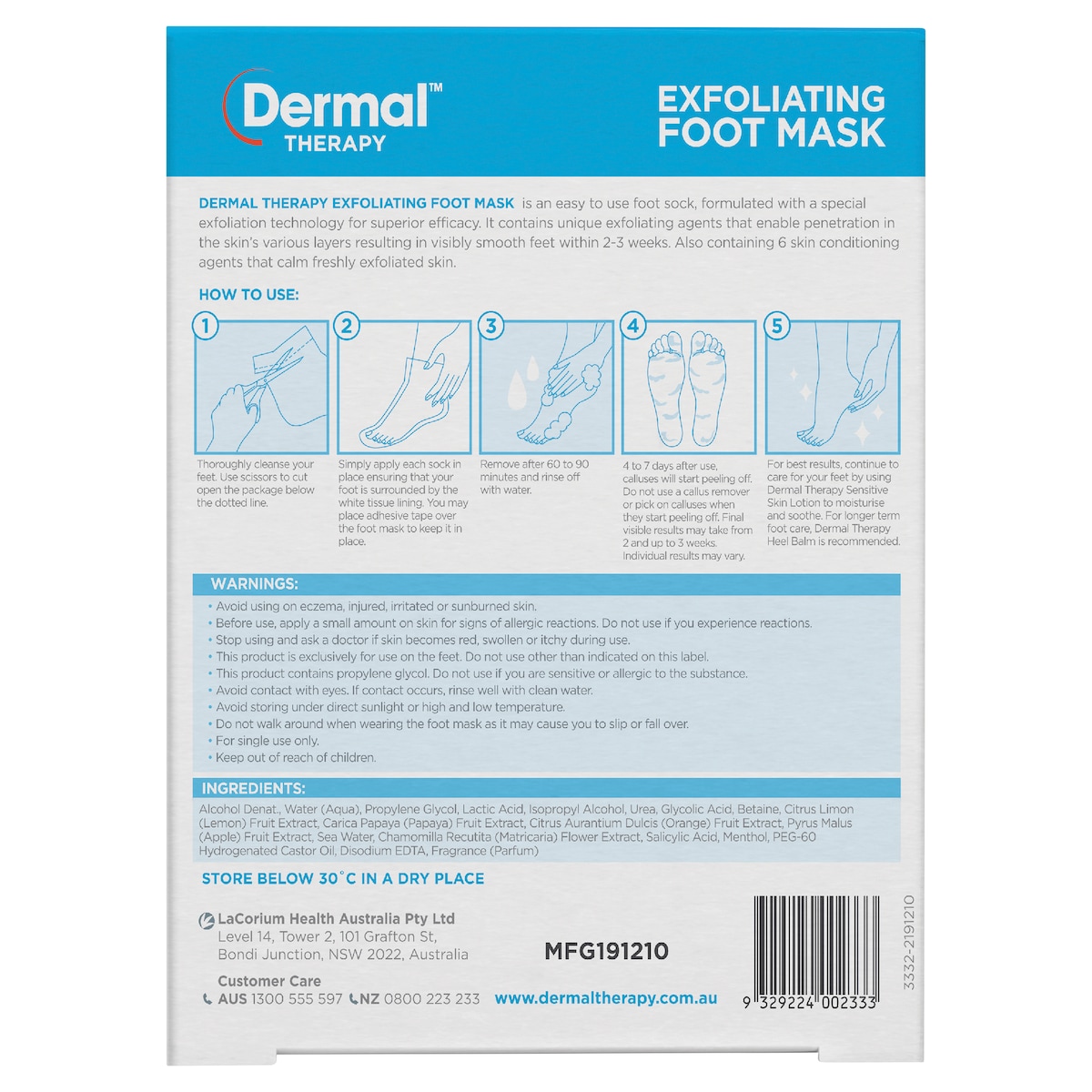 Dermal Therapy Exfoliating Foot Mask