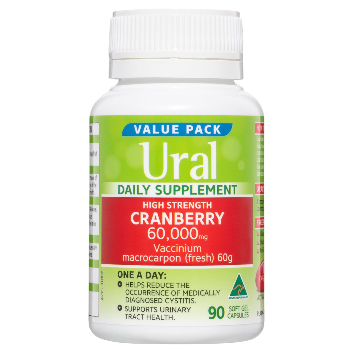 Ural High Strength Cranberry 60000mg 90 Capsules