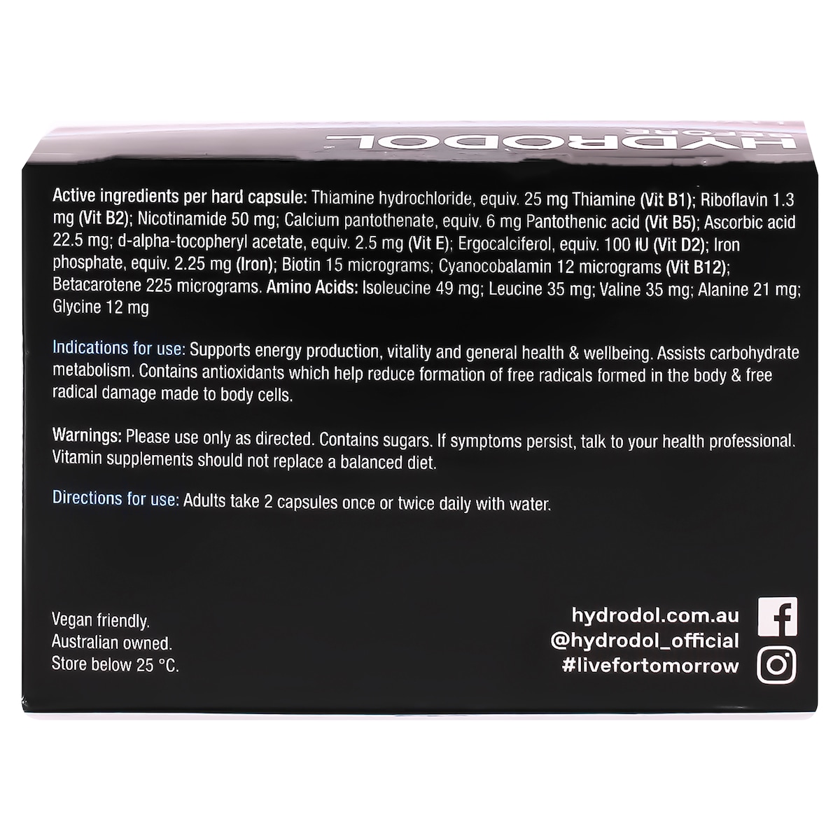 Hydrodol Before 10 Dose 20 Capsules