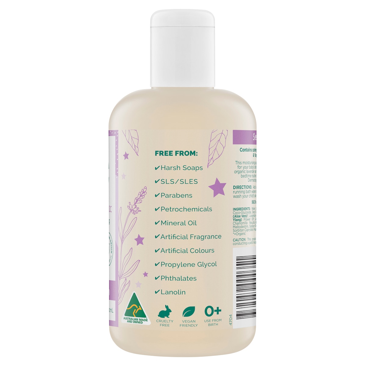 Gaia Natural Baby Sleep Time Bath Wash 250ml