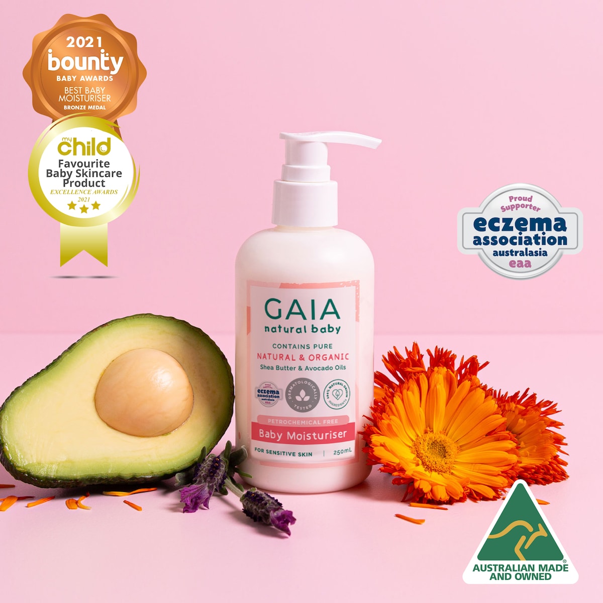 Gaia Natural Baby Moisturiser 250ml