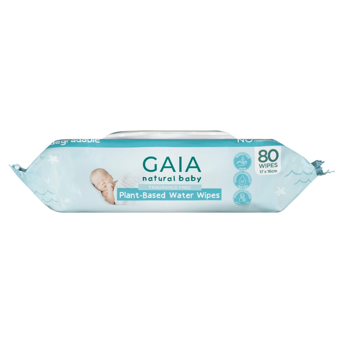 Gaia Natural Baby Plant Based Water Wipes 80 Pack