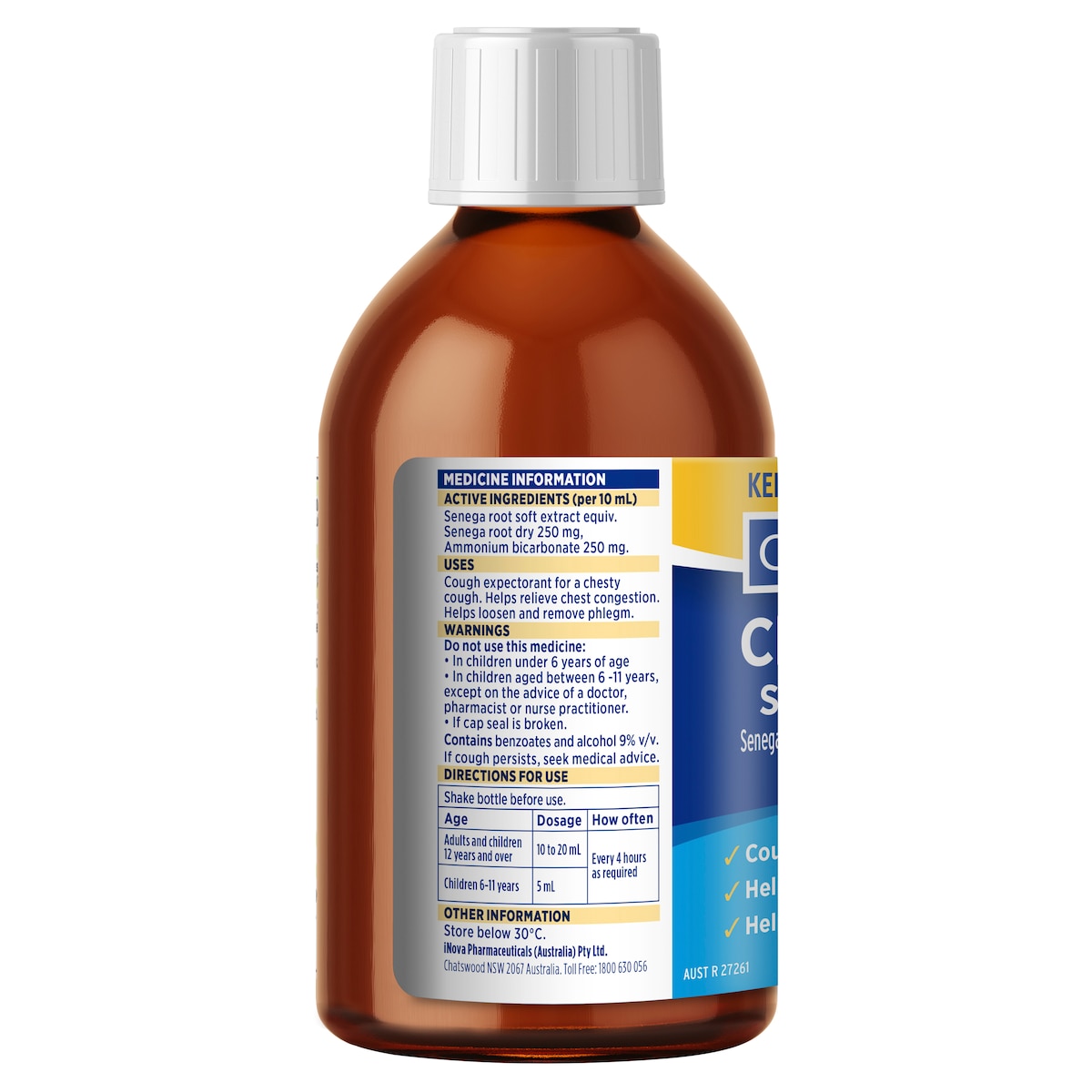 Gold Cross Chesty Cough Senega & Ammonia 500ml