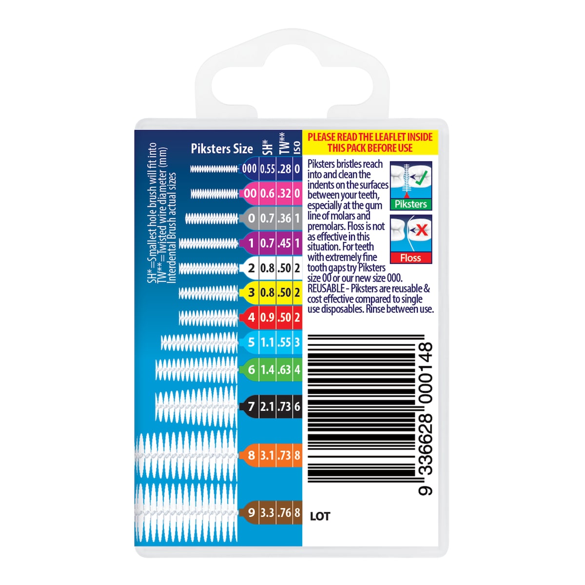 Piksters Interdental Brushes Size 4 Red 40 Pack