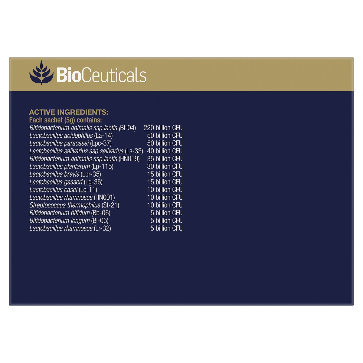 BioCeuticals UltraBiotic 500 5g x 14 Sachets