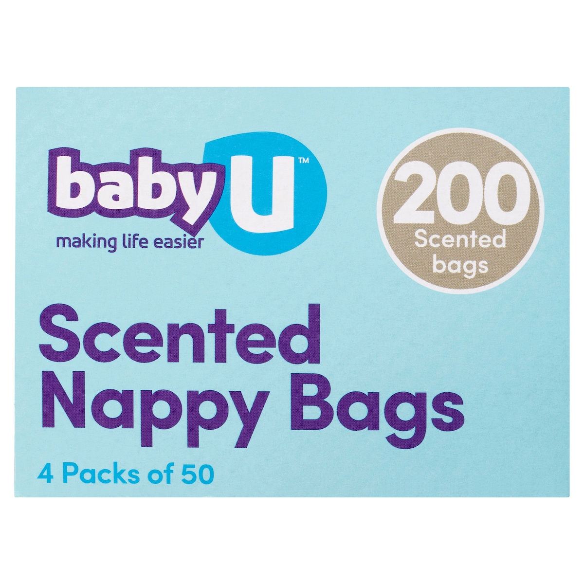 Baby U Scented Nappy Bags 200 Pack