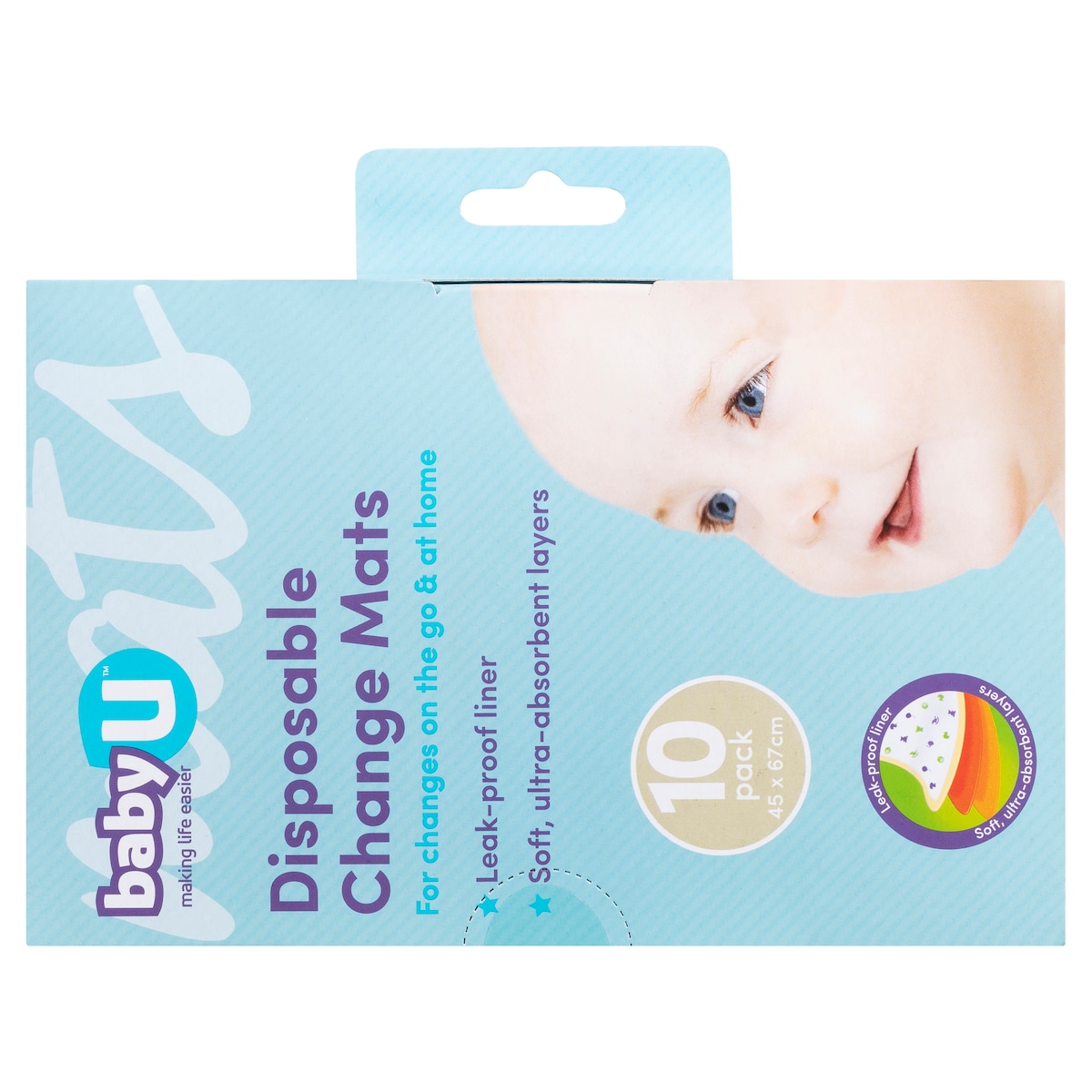 Baby U Disposable Change Mats 10 Pack