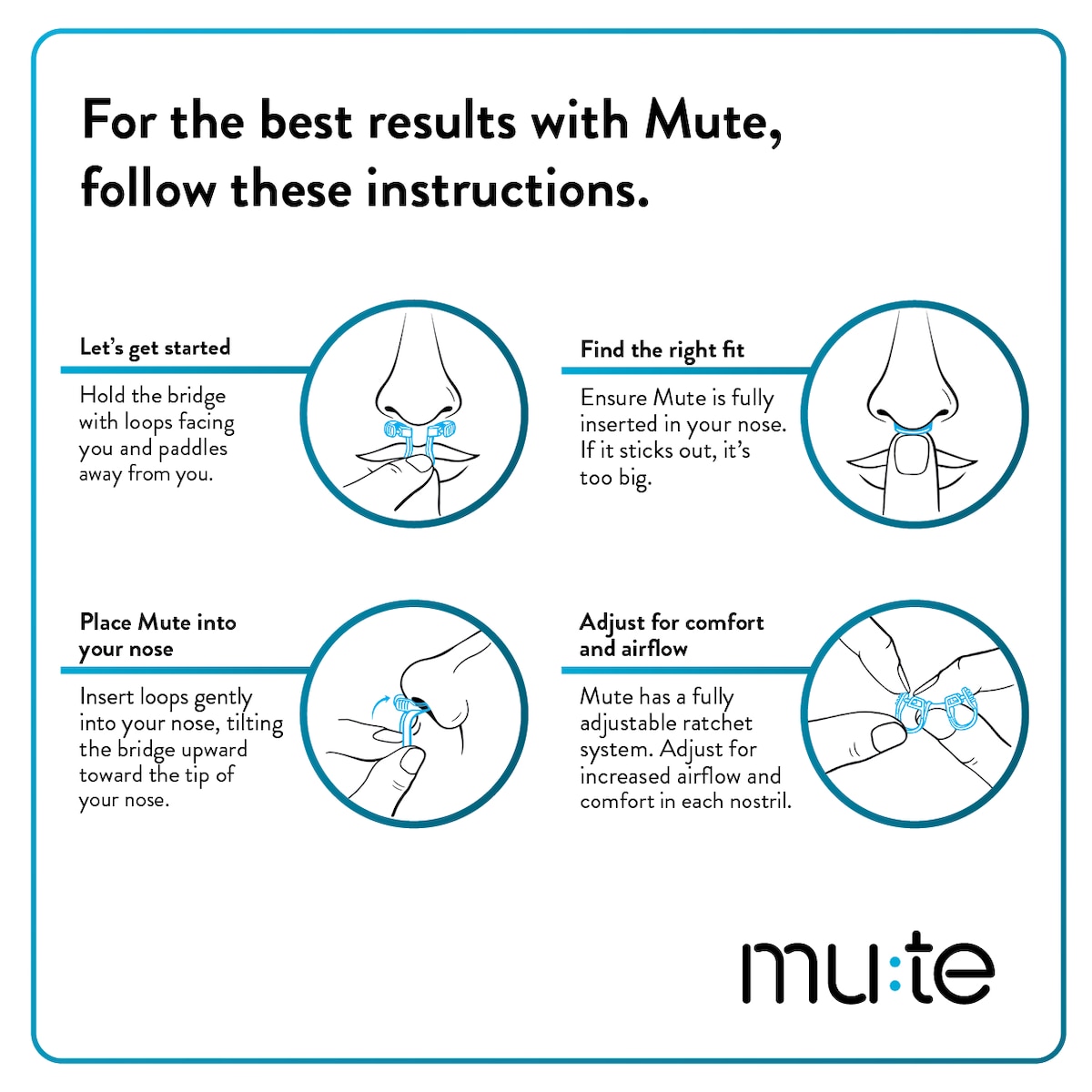 Mute Snoring Device Medium 30 Nights Supply