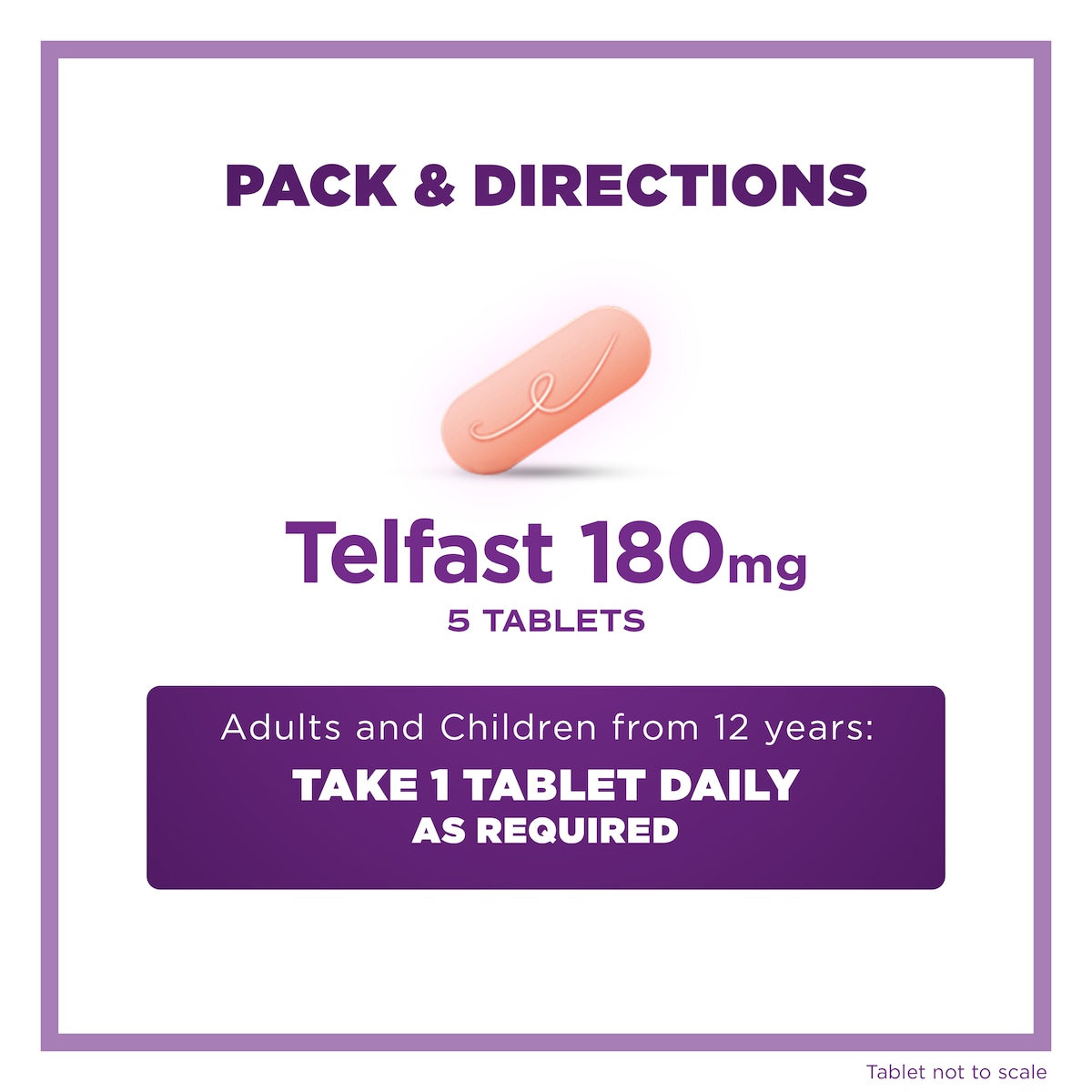 Telfast Allergy & Hayfever Relief 180mg 5 Tablets