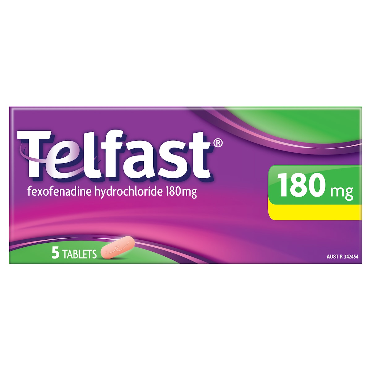 Telfast Allergy & Hayfever Relief 180mg 5 Tablets