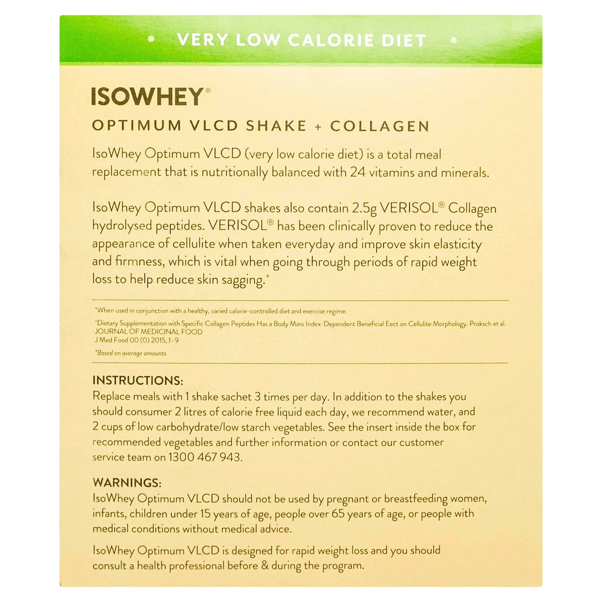 Isowhey VLCD & Collagen Shake French Vanilla 18 x 55g