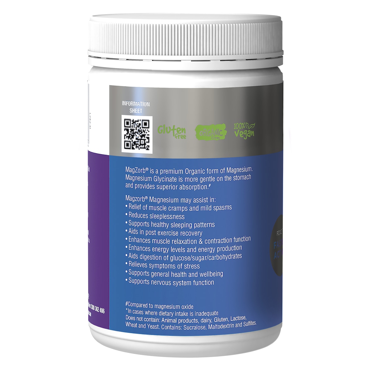 Vitaceuticals MagZorb Magnesium Glycinate 1000mg Powder 240g