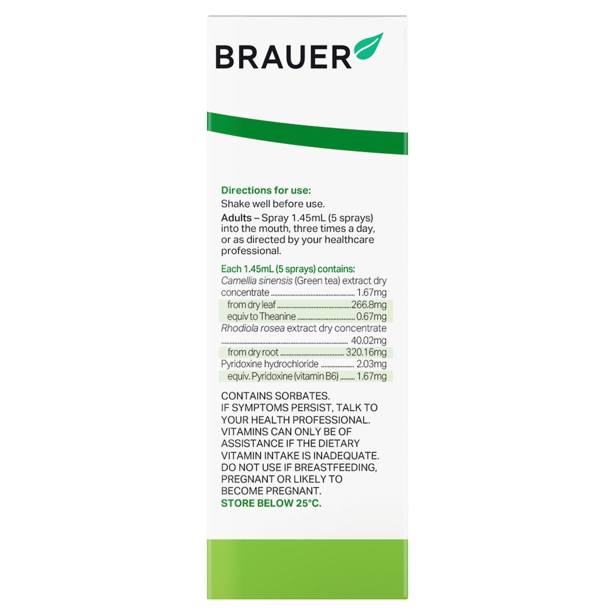 Brauer De-Stress Easy Oral Spray 50ml