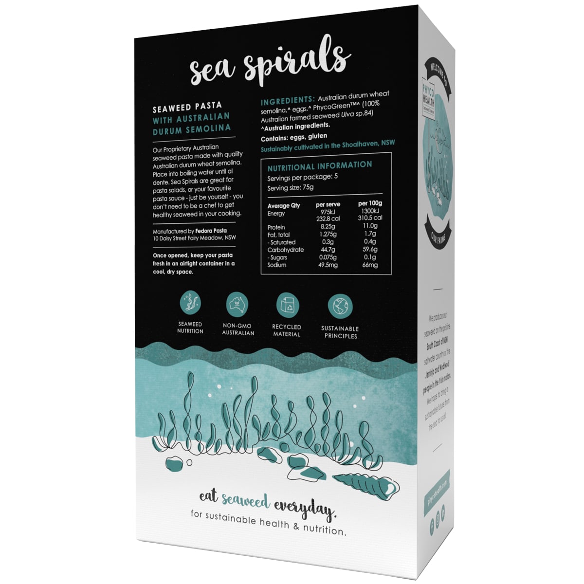 PhycoHealth SeaSpirals Seaweed Pasta 375g