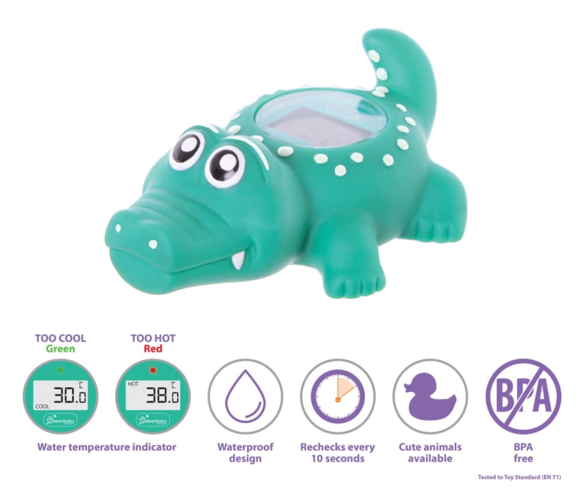 Dreambaby Crocodile Room & Bath Thermometer 1 Pack