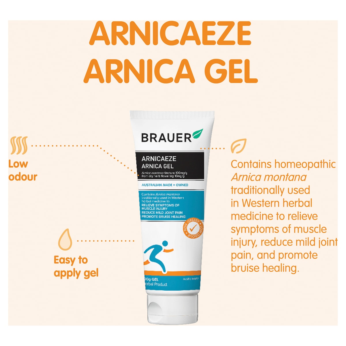 Brauer Arnicaeze Muscle & Bruise Gel 100g