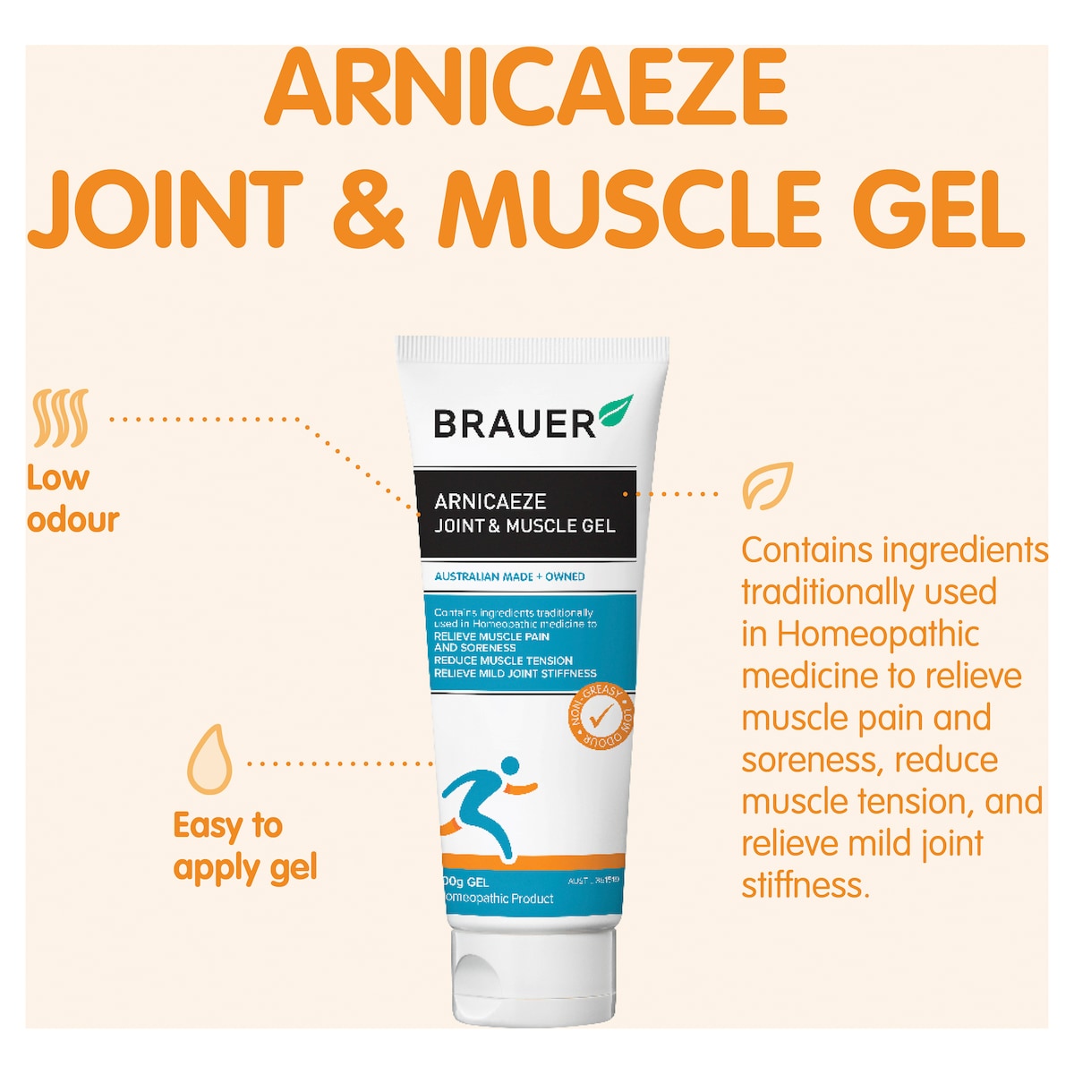 Brauer Arnicaeze Joint & Muscle Sports Ice Gel 100g