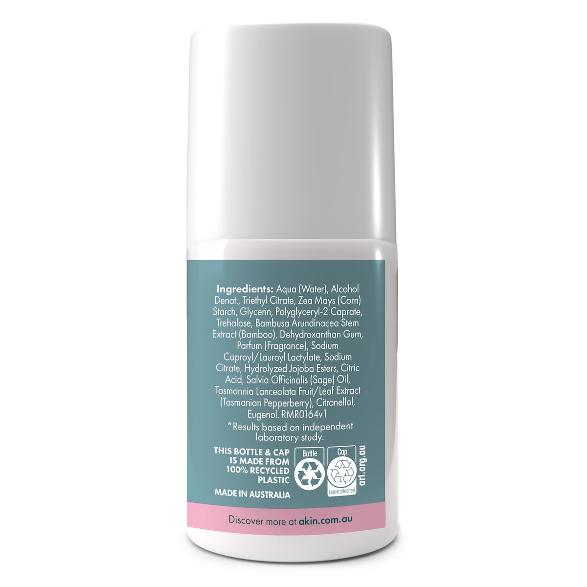 A'kin Rose & Mint Deodorant Roll-On 65ml