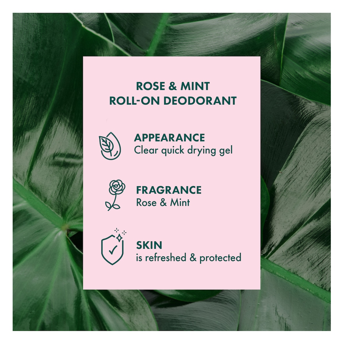 A'kin Rose & Mint Deodorant Roll-On 65ml