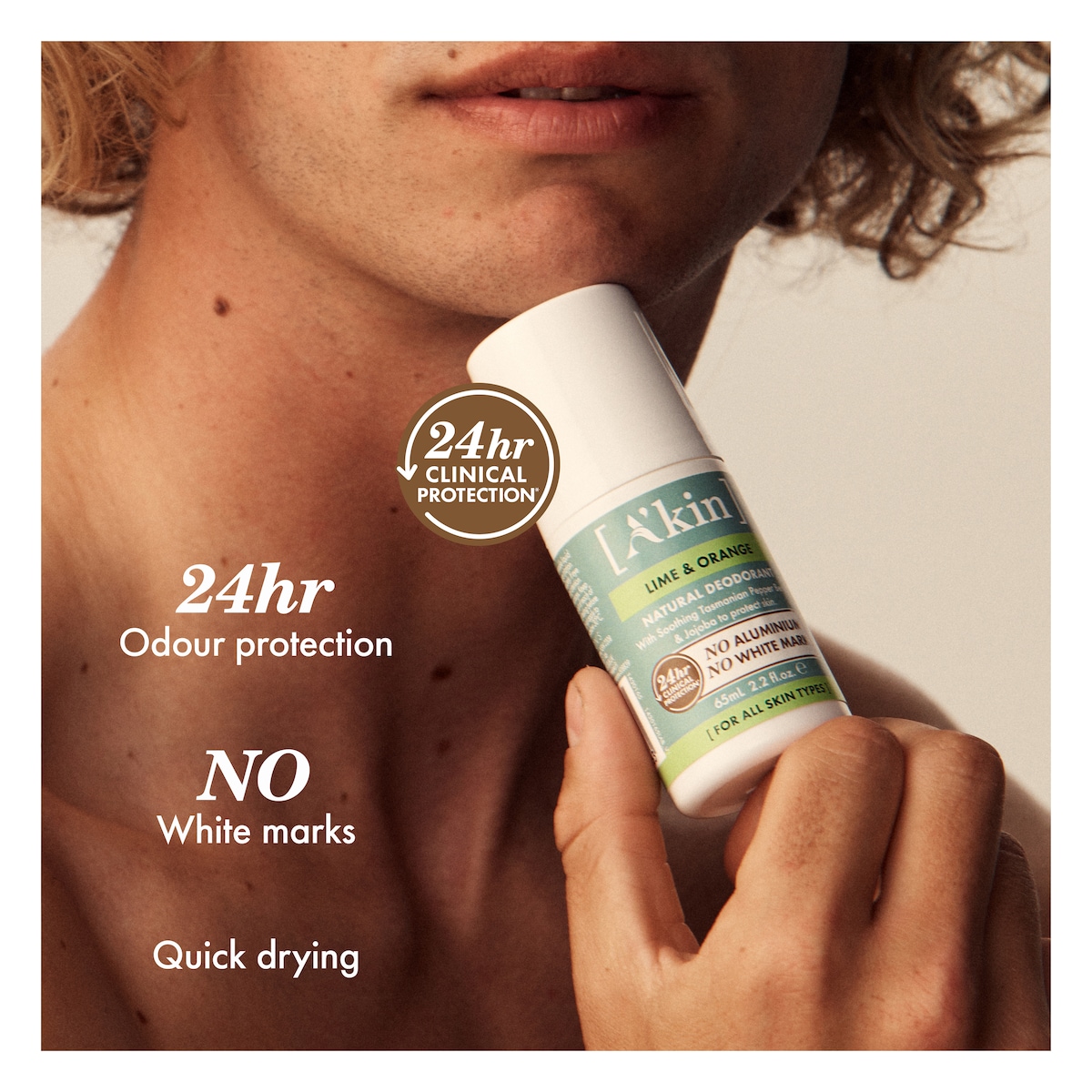 A'kin Desert Lime & Orange Deodorant Roll-On 65ml