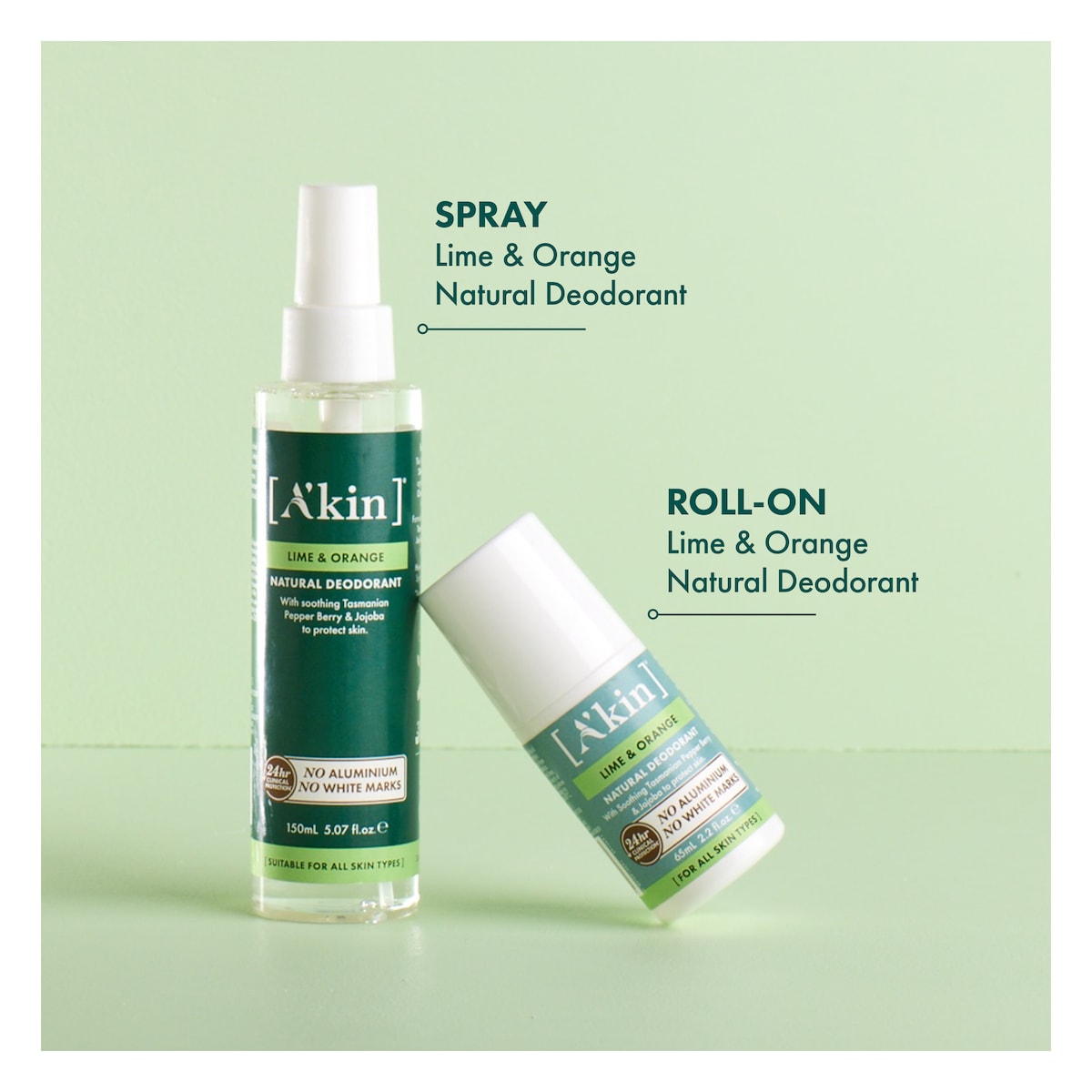 A'kin Desert Lime & Orange Deodorant Roll-On 65ml