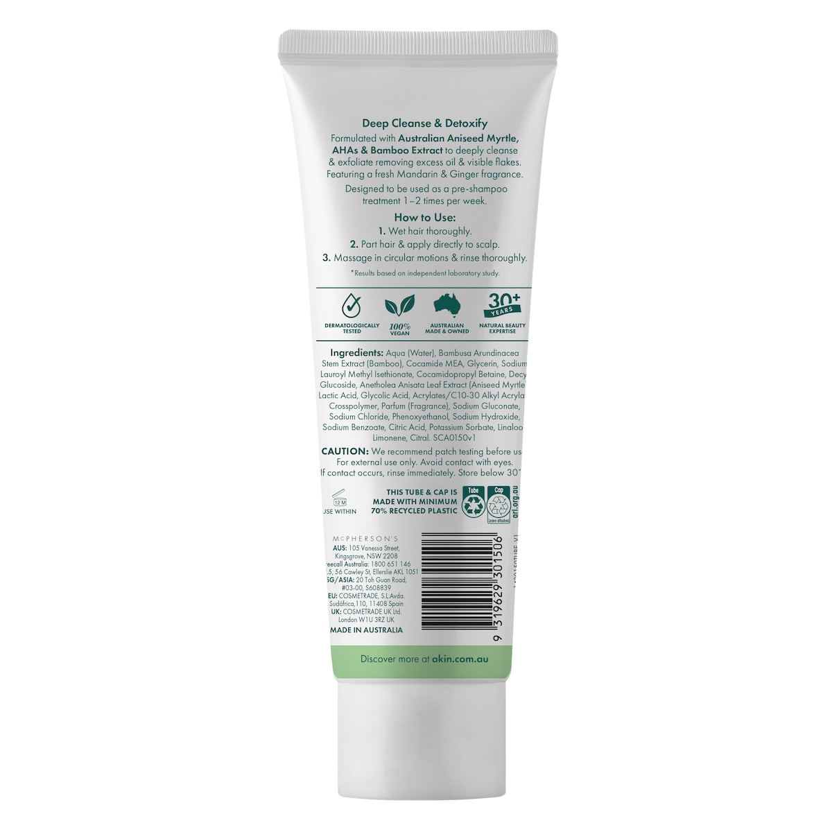 A'kin Deep Clean Scalp Scrub 150ml