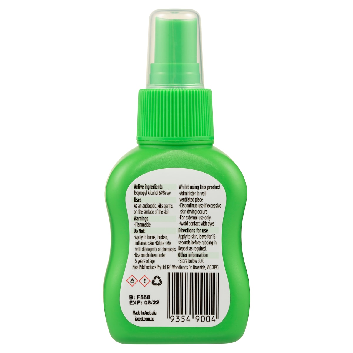 Isocol Antiseptic Rubbing Alcohol Spray 75ml