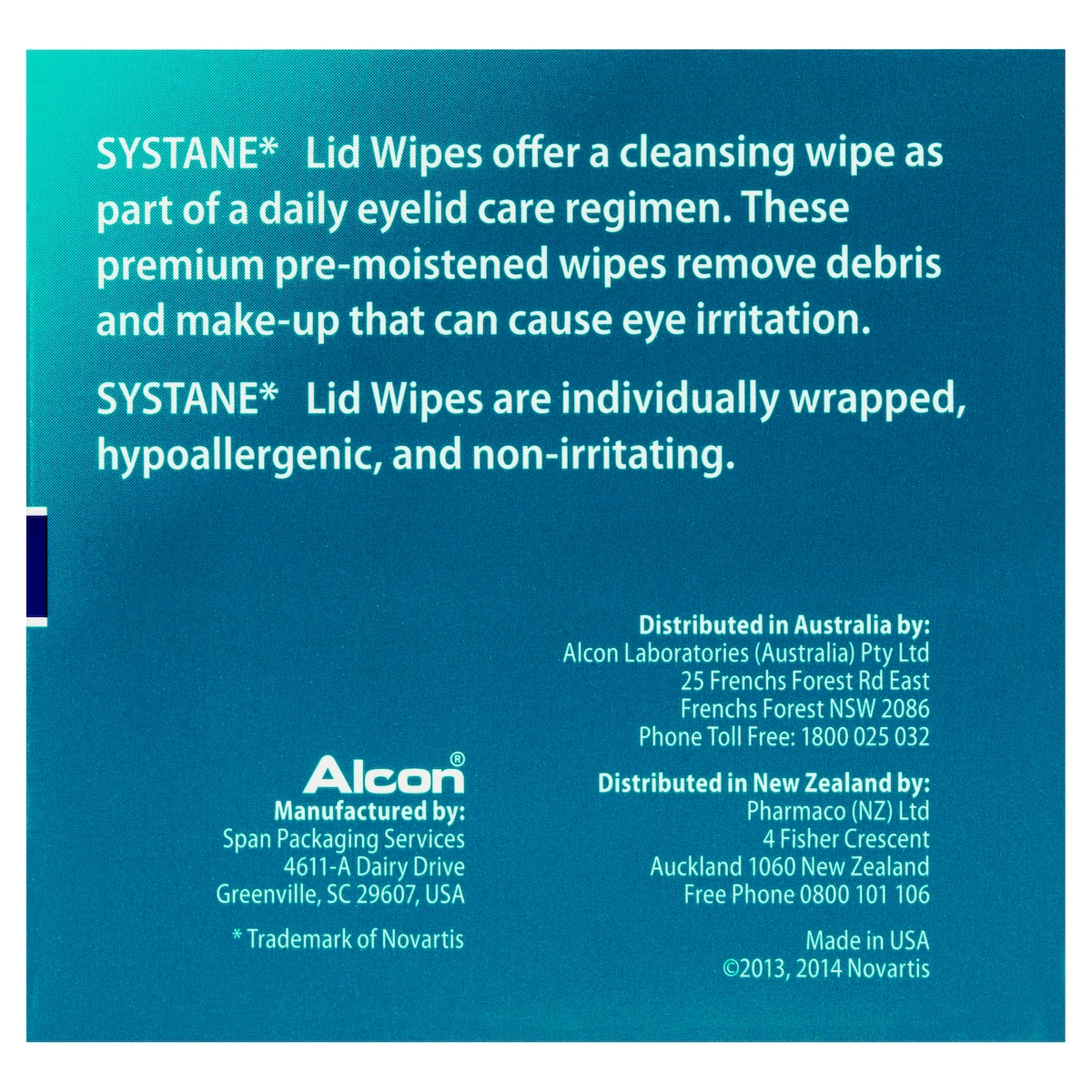 Systane Lid Wipes Eyelid Cleansing Wipes 30 Pack