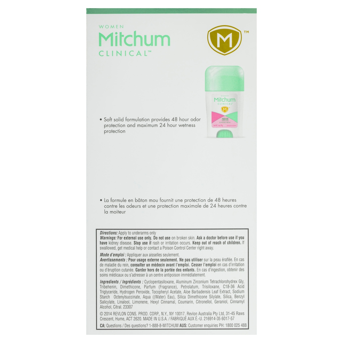 Mitchum Clinical Protection Antiperspirant Deodorant Powder Fresh 45g