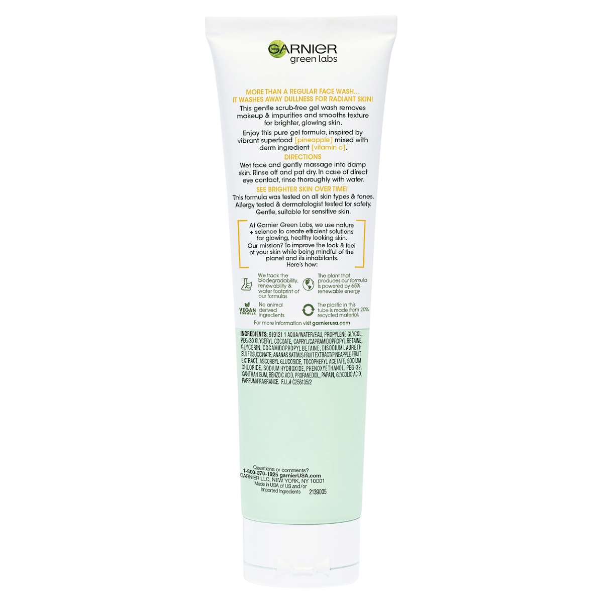 Garnier Green Labs Pinea-C Brightening Gel Cleanser 130ml