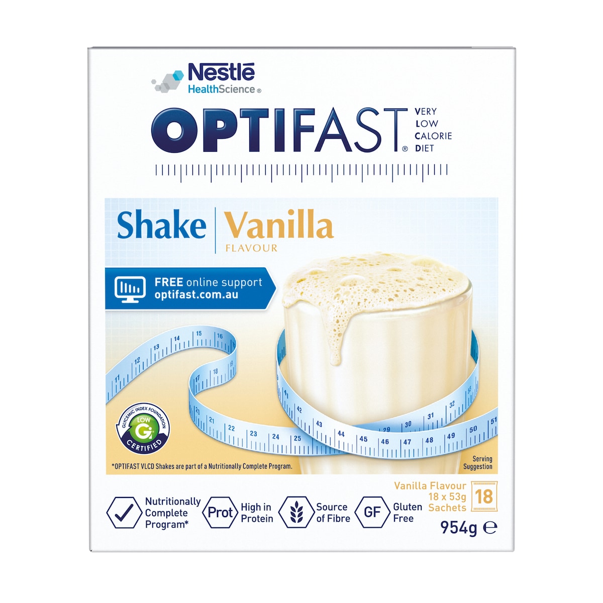 Optifast VLCD Shake Vanilla 18 x 53g Sachets