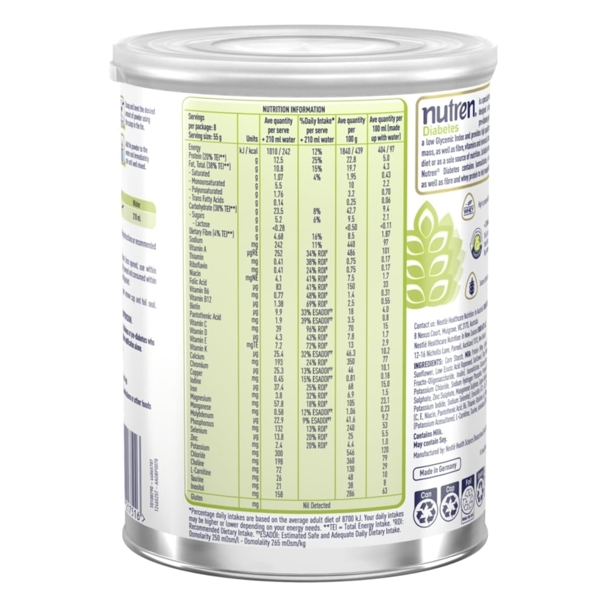 Nutren Diabetes Vanilla Flavour Powder 440g