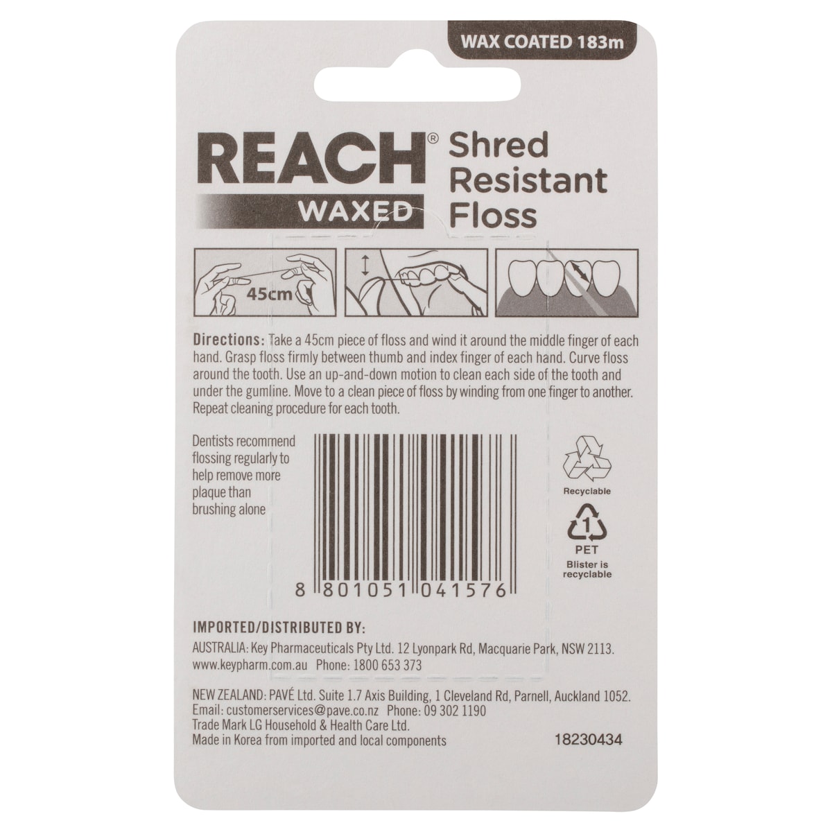 Reach Dental Floss Waxed 183m