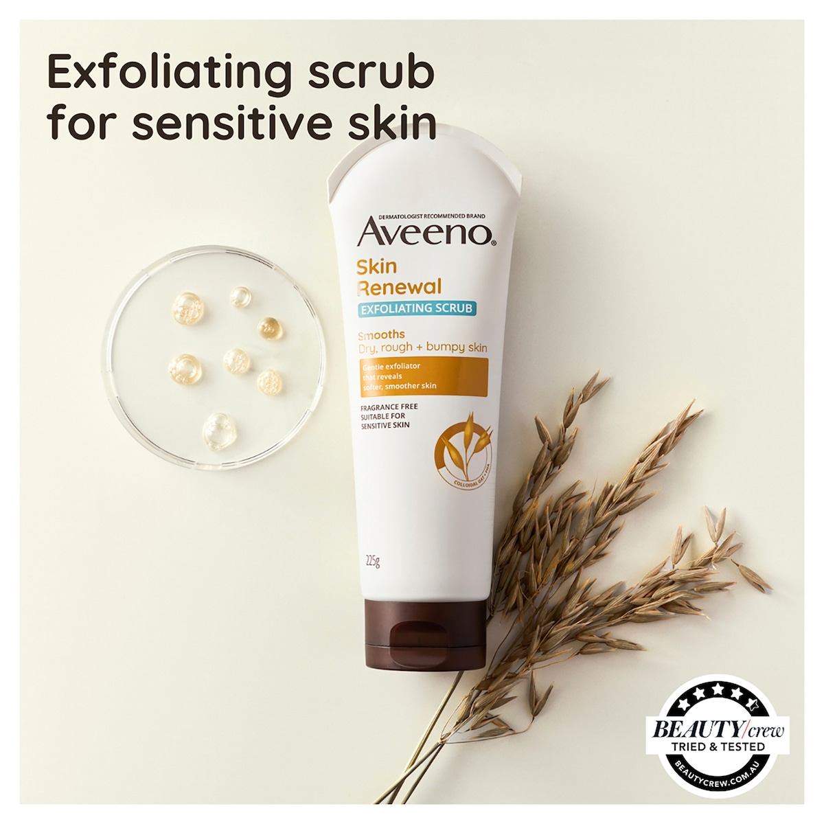 Aveeno Skin Renewal Exfoliating Body Scrub 225g