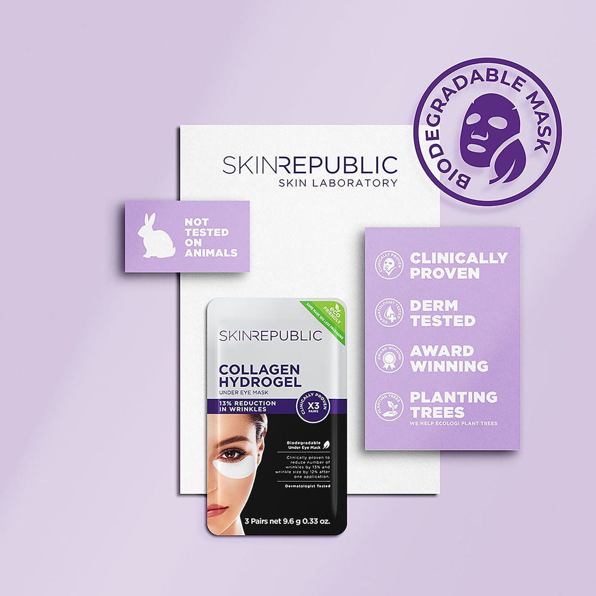 Skin Republic Collagen Hydrogel Under Eye Patches 3 Pairs