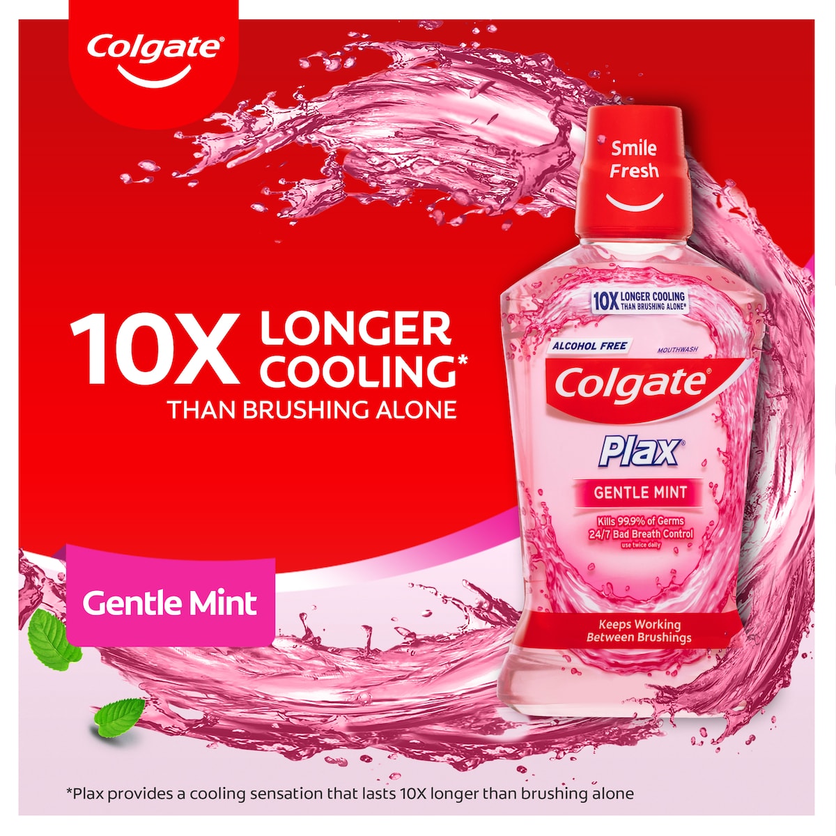 Colgate Plax Alcohol Free Mouthwash Gentle Care 1 Litre