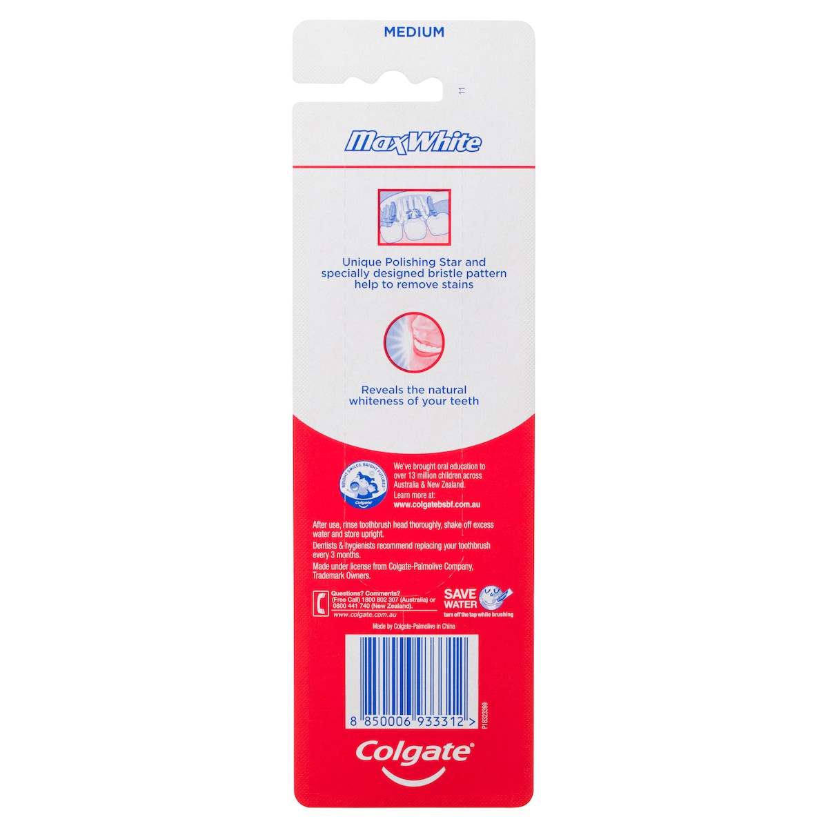 Colgate Max White Medium Manual Toothbrush 3 Pack