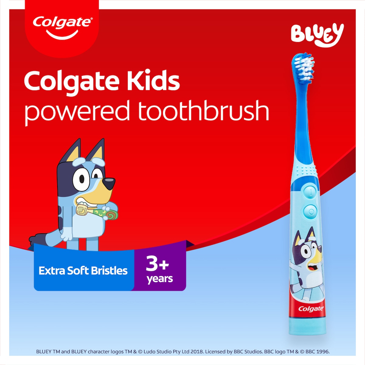 Colgate Kids Bluey Battery Sonic Toothbrush Assorted Colours