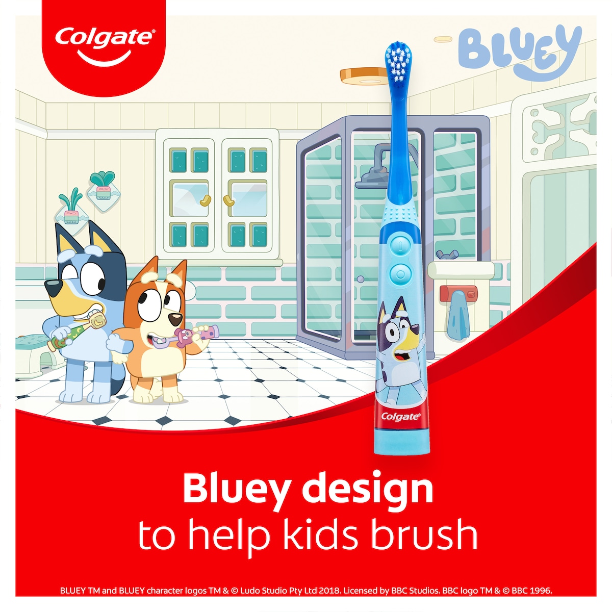 Colgate Kids Bluey Battery Sonic Toothbrush Assorted Colours