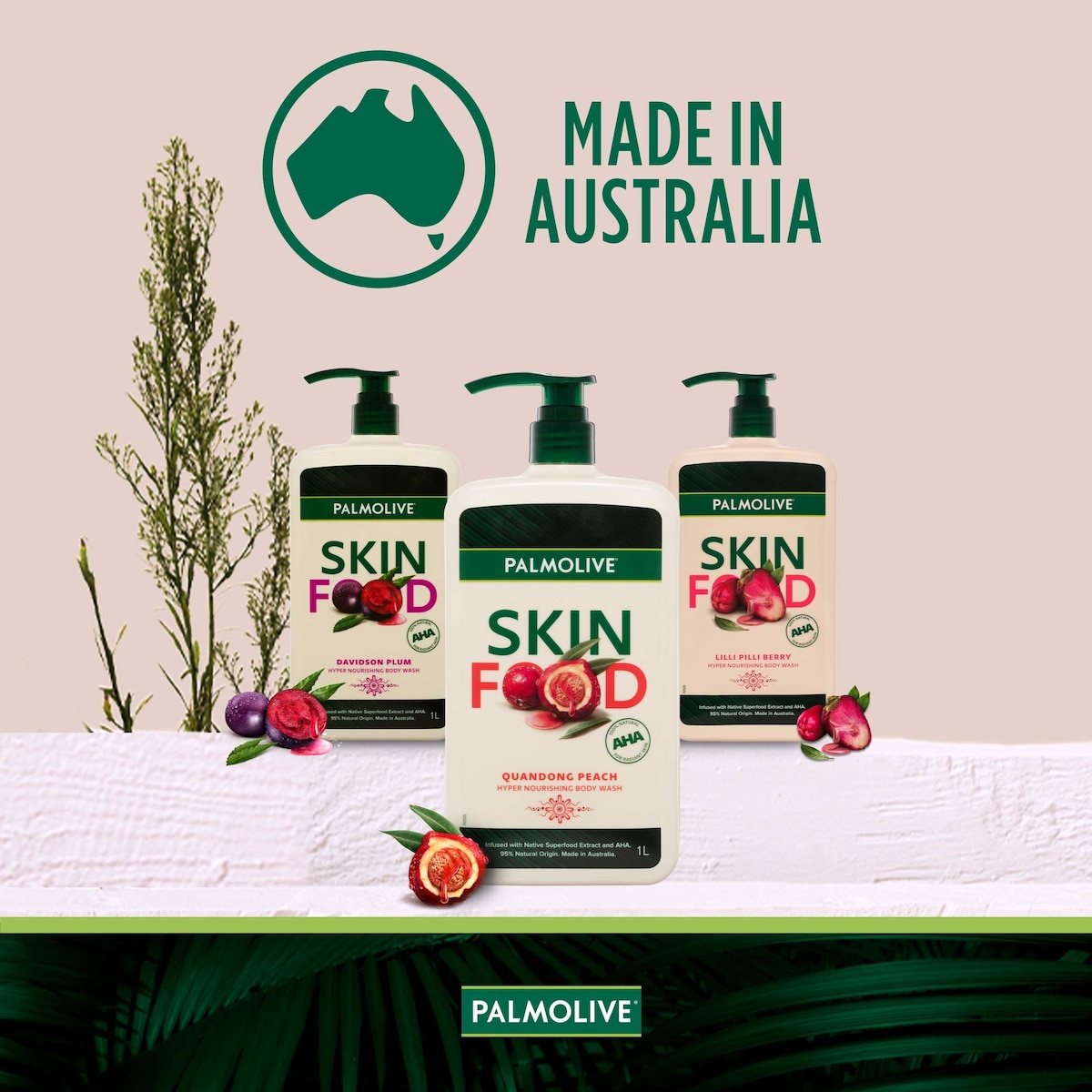 Palmolive Skin Food Body Wash Davidson Plum 1L