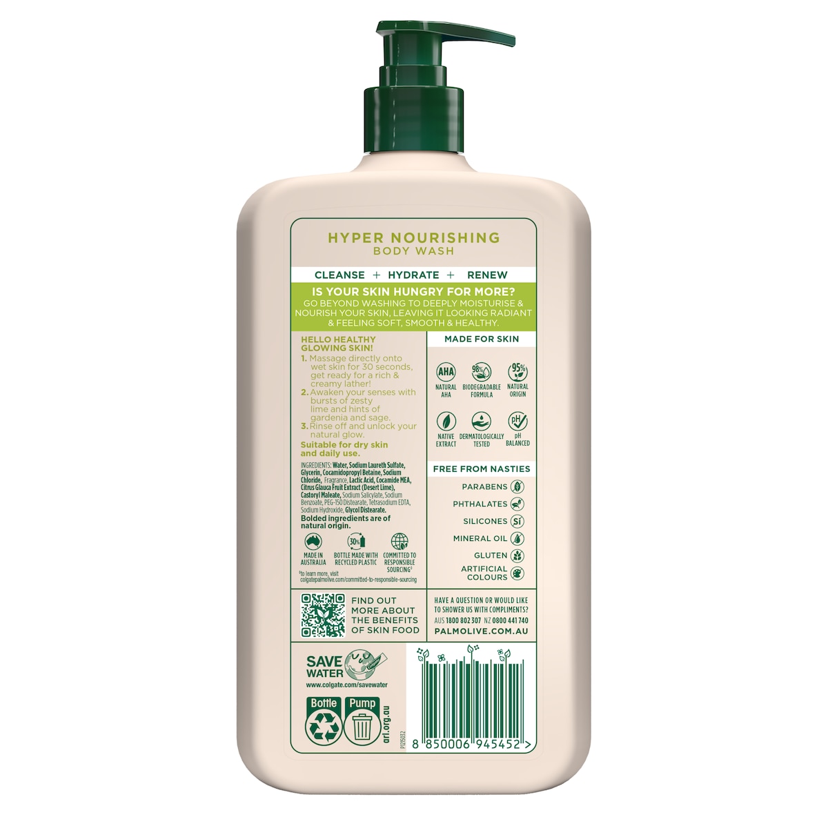 Palmolive Skin Food Body Wash Desert Lime 1L