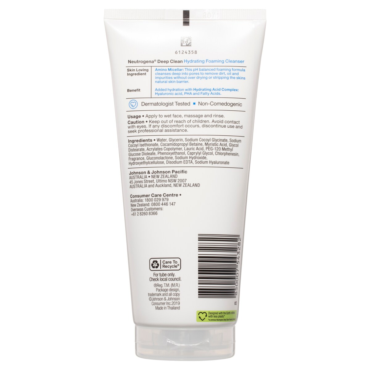 Neutrogena Deep Clean Hydrating Foaming Cleanser 175g